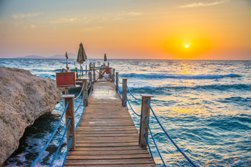 Sunrise in Egypt at Red Sea in Sharm El Sheikh