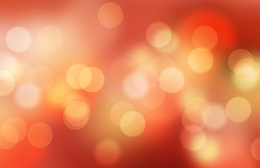 Red abstract blurred light or bokeh for Christmas and Love background