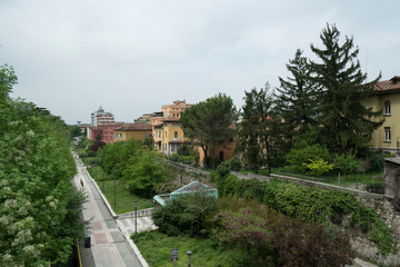 Fototapeta na wymiar Brescia city landscape, Italy