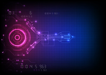 Pink Blue Futuristic Circuit Technology