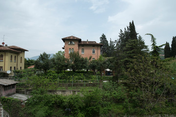 Brescia city landscape, Italy