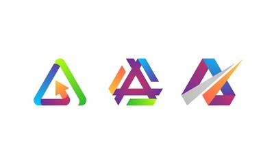 colorful letter a logo