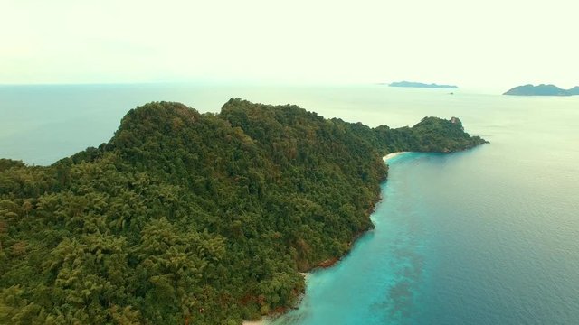 aerial view of beautiful island of nyaung oo phee island andaman sea myanmar