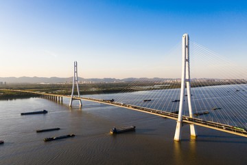 The Third Nanjing Yangtze River Bridge Before Sunset