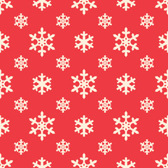 Christmas snowflakes seamless pattern