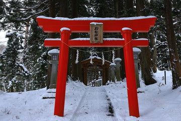 冬の不動の滝 桜松神社