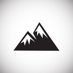 Mountain icon on white background for graphic and web design, Modern simple vector sign. Internet concept. Trendy symbol for website design web button or mobile app