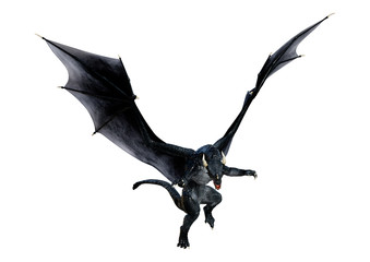 Fototapeta premium 3D Rendering Fairy Tale Dragon on White