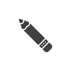 Pencil vector icon. filled flat sign for mobile concept and web design. Crayon simple solid icon. Symbol, logo illustration. Pixel perfect vector graphics