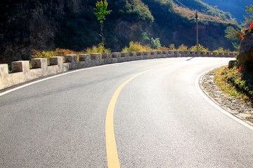 Winding mountain roads