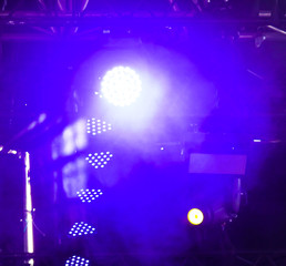 Blue light on stage as abstract background