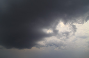 Clouds after rain before sunset as a background