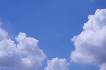 Fototapeta premium White clouds on blue sky background.