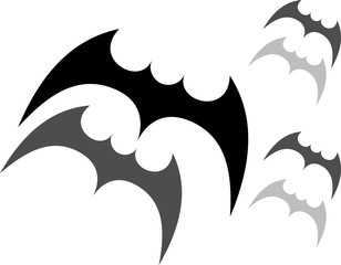 Fototapeta premium Vector bat logo in Halloween on the White Blackground