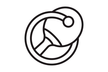 Table tennis ping pong label, club logo, badge and design elements. Sport logotype template