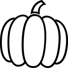 Vector logo pumpkin monster (jack o'lantern) in Halloween on the White Blackground
