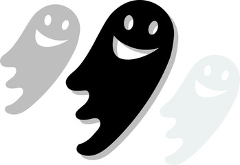 Vector logo The spirit of Halloween on the White Blackground