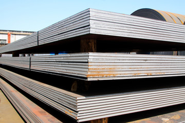 Steel plate in a goods yard