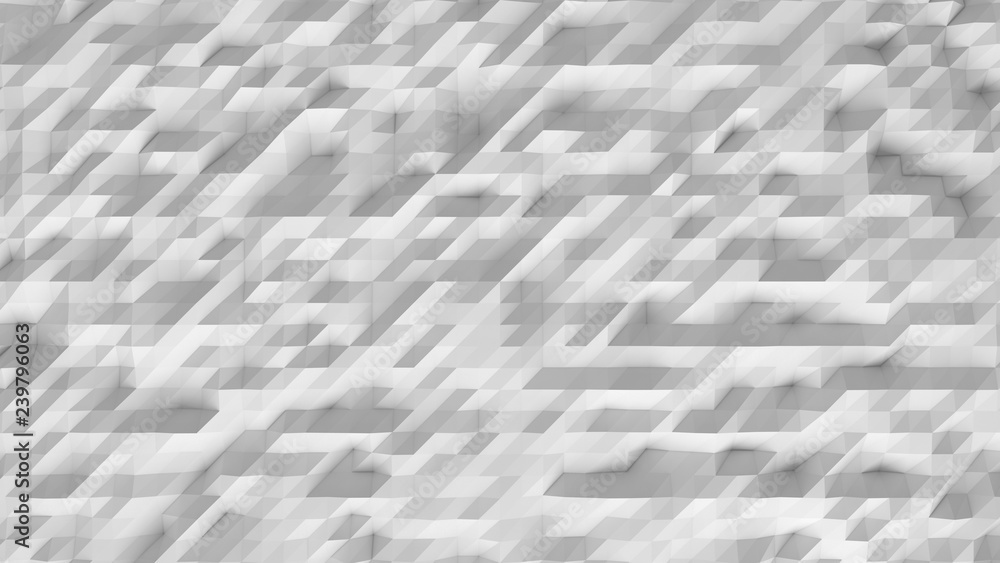 Aufkleber wireframe of abstract polygonal mountains shape. rough white floor pattern texture in technology con
