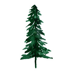 watercolor christmas tree