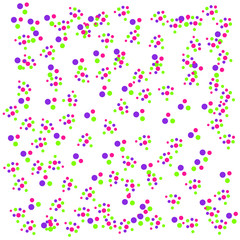 Festive background with confetti. Colorful dots and circles. Abstract template for holiday parties, banners, posters, carnivals, children's parties, birthdays, greeting cards. Trendy color.