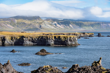 Lava formations at the Icelandic west coast
