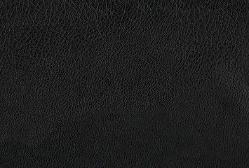 Deep black luxury genuine cow leather texture background. Close up photography of sofa, chair, interior, auto seat cover