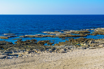 Fototapeta na wymiar Shikmona beach, in Haifa