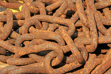 oxidize iron chains