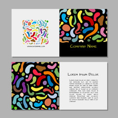Book cover design, colorful abstract background