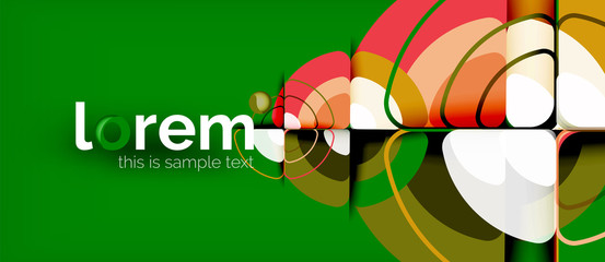 Circles and triangles design abstract background