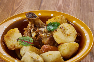 Greek lamb kleftiko with potatoes