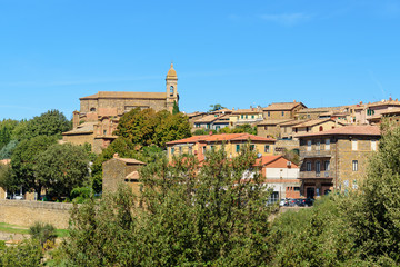 View of city of Montalcino. Tuscany, Italy