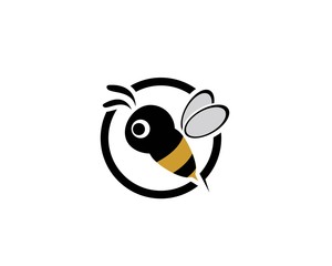 Bee Logo Template vector icon illustration design