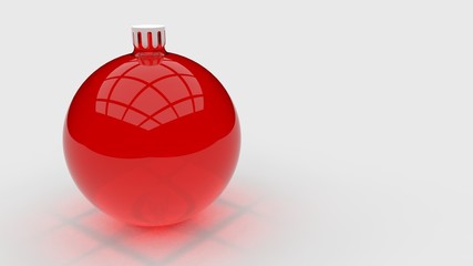 3d image christmas ball. 3d render Christmas tree toy.