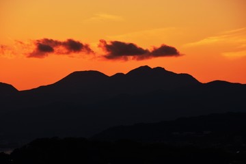 Spectacle of the sunset glow