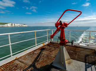 The white cliffs of Dover in Kent from the sea