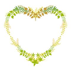 Heart with leaves