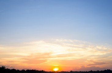 Sunset sky background