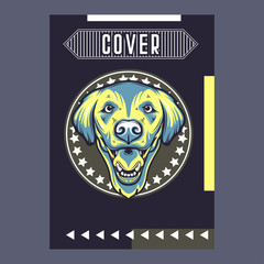 Vector close up portrait of french bulldog wearing the sunglasses