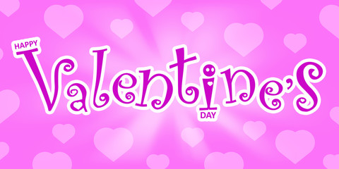 Valentines day background with heart pattern. Raster illustration. Wallpaper, flyers, invitation, posters, brochure, banners