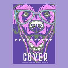 pug dog illustration with slogan - Vector 