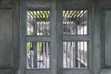 Wood windows for vintage background.