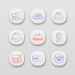 Mattress app icons set