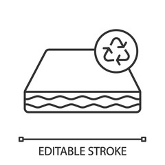 Ecological mattress recycling linear icon