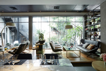 Modern restaurant interiors