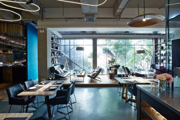 Modern restaurant interiors