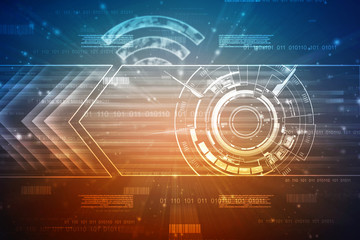 2d illustration WiFi symbol