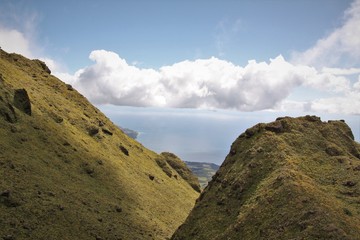 Martinique la côte nord vue d'une ancienne coulée de lave