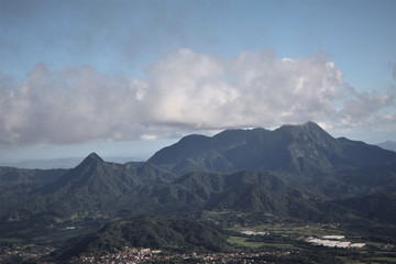 Martinique, le mont Carbet vue du sommet de la montagne pelée